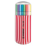 Fixy "Pen 68 Zebrui", sada, 20 různých barev, 1mm, červené pouzdro, STABILO