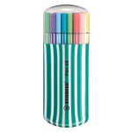 Fixy "Pen 68 Zebrui", 20 různých barev, sada, 1 mm, tyrkysové pouzdro, STABILO