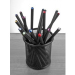 Tužka zdobená safírově modrým krystalem SWAROVSKI, černá, 17 cm, ART CRYSTELLA 1805XCE011