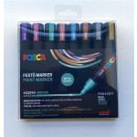 Akrylové popisovače "Posca PC-5M", sada 8 ks, metalické, 1,8-2,5 mm, UNI