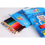 Barevné pastelky , 12 barev, jumbo, trojhranné, COOL BY VICTORIA