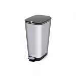 Odpadkový koš "Chic", černá-stříbrná, pedálový, 45 l, CURVER 1010009789