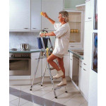 Schůdky, 3 schody, hliníkové, KRAUSE "Solidy"