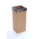 Odpadkový koš na tříděný odpad "Office, černá, recyklovaný, anglický popis, 50 l, RECOBIN