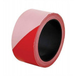 Bezpečnostní páska, nepřilnavá, 100 m, 5 cm, červeno-bílá