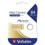 USB flash disk "Executive Metal", zlatá, 64GB, USB 3.0,  VERBATIM