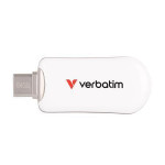 USB flash disk "Plectra", bílá, 64 GB, USB-C 3.2 Gen1, VERBATIM 30228