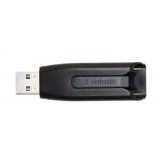 USB flash disk "V3", černá-šedá, 64GB, USB 3.0, 60/12MB/sec, VERBATIM