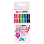 Sada fixů, metalická stříbrná, 6 různých barev, 1-2 mm, WEDO 252600699