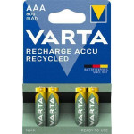 Nabíjecí baterie, AAA, tužková, recyklovaná, 4x800 mAh, VARTA