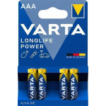 Baterie "Longlife Power", AAA (mikrotužková), 4 ks v balení, VARTA