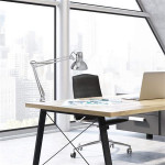 Stolní lampa "Study", stříbrná, úsporná, MAUL 8230796