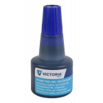 Razítková barva, modrá, 30 ml, VICTORIA OFFICE