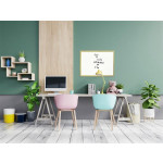 Bílá magnetická tabule, 40x60cm, dřevěný rám, VICTORIA