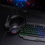 Marvo CM430 US sada klávesnice drátová (USB) US, černá s herní myší, podložkou a sluchátky, herní, membránová typ podsvícená