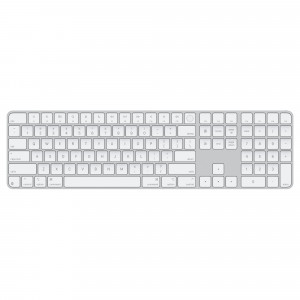 Apple Magic Keyboard Numeric Touch ID/Bezdrátová Bluetooth/US layout/Bílá