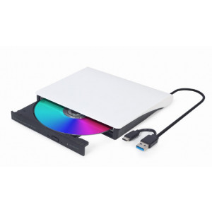 GEMBIRD externí USB DVD mechanika, černobílá