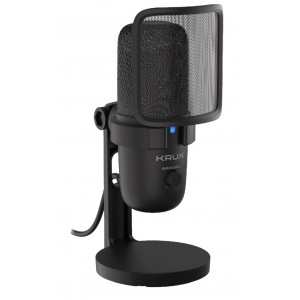 Krux mikrofon Emote 2000S / stolní / 2 typy filtrů / 3,5mm jack / USB-C / černý