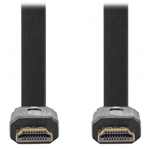 NEDIS High Speed HDMI 2.0 kabel s ethernetem/ 4K@30Hz/ zlacené konektory HDMI-HDMI/ plochý/ černý/ bulk/ 2m