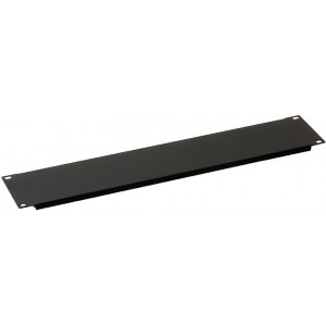 19" záslepka 4U plastový zámek RAL9005 černá
