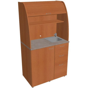 Kuchyňka s lednicí, dřezem a baterií Hobis KU 3 3