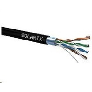 Instalační kabel Solarix venkovní FTP, Cat5E, drát, PE, box 305m
