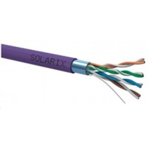 Instalační kabel Solarix FTP, Cat5E, drát, LSOH, cívka 500m