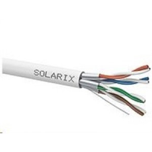 Instalační kabel Solarix STP, Cat6A, drát, LSOH, cívka 500m