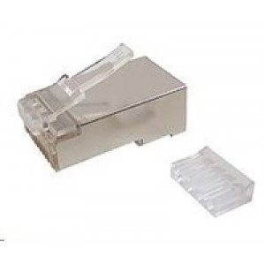 Solarix Konektor RJ45 CAT6 STP 8p8c stíněný skládaný na licnu / 100 ks
