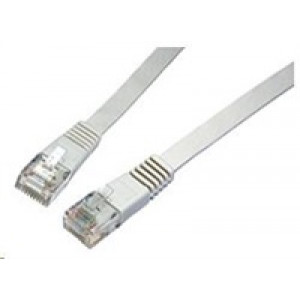 Solarix Patch kabel plochý CAT6 UTP LSOH 10m šedý non-snag-proof