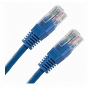 XtendLan patch kabel Cat5E, UTP - 0,25m, modrý  (prodej po 10 ks)
