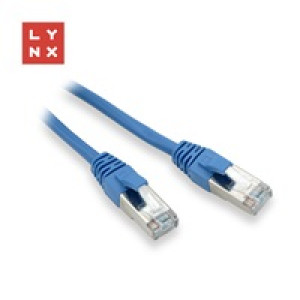 LYNX FTP patch kabel Cat5e PVC, CCA, 0,5m, modrý (balení obsahuje 10ks)
