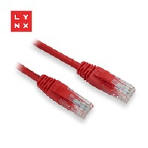 LYNX UTP patch kabel Cat5e, PVC, CCA, 1m, červený (balení obsahuje 10ks)