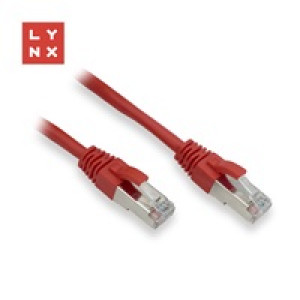 LYNX FTP patch kabel Cat5e PVC, CCA, 20m, červený
