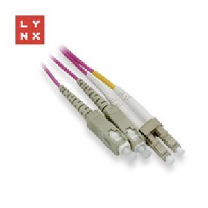 LYNX duplexní patch kabel MM, OM4, LC/SC, 50/125µm, 10m