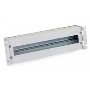 TRITON 19" jističová lišta 3U s krytem, DIN, šedá