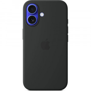 iPhone 16 Silicone Case with MS - Black / SK