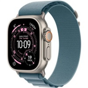 Apple Watch Ultra 3 GPS + Cellular 49mm Natural Titanium Case with Light Blue Alpine Loop - Medium