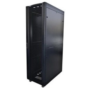 LEXI-Net 19" stojanový rozvaděč 42U 600x1000 rozebiratelný, kolečka, 1000kg, perforované dveře, černý