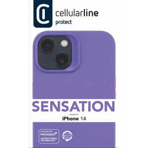 Ochranný silikonový kryt Cellularline Sensation pro Apple iPhone 14, fialový