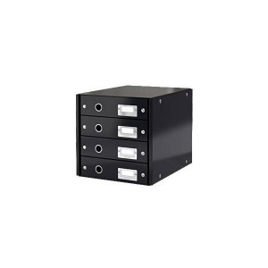 Zásuvkový box Leitz Click&Store, 4 zás., černý