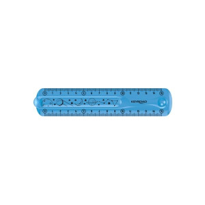 Pravítko KEYROAD Flexi 15 cm, ohebné, modré