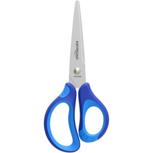 Školní nůžky KEYROAD Soft, 15 cm, modré