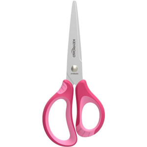 Školní nůžky KEYROAD Soft, 15 cm, růžové