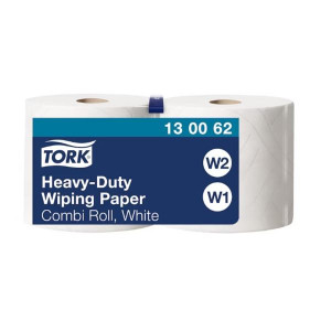Papírové utěrky v rolích Tork Heavy Duty, bílé