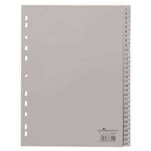 Plastový rozlišovač Durable - A4, šedý, 1-31