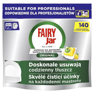 Kapsle na mytí nádobí Jar- citrón, 140 ks