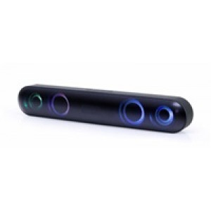 GEMBIRD Soundbar SPKBT-BAR400L, Bluetooth, 2x5W, LED podsvícení, černá