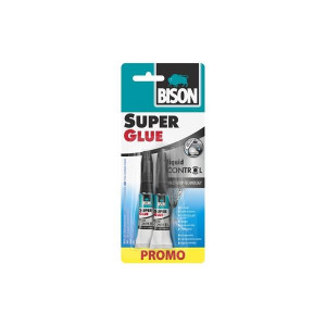 Vteřinové lepidlo BISON Super Glue,tekuté, 3g, 2ks