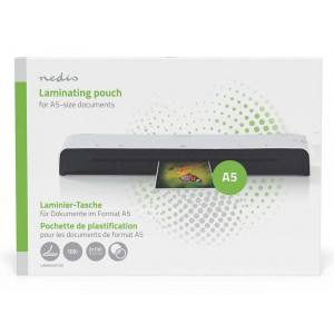 NEDIS laminovací fólie/ formát A5/ 100 mic/ rozměr 216 x 154 mm/ transparentní/ 100 pack